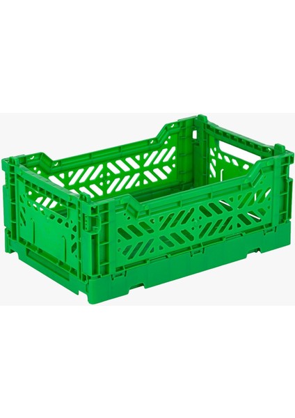 Katlanabilir Yeşil Saklama Kutusu, Hafif ve Pratik, 26 cm