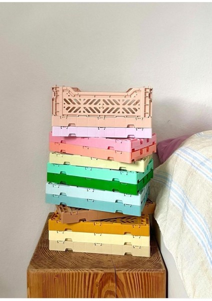 Katlanabilir Yeşil Saklama Kutusu, Hafif ve Pratik, 26 cm indirimleri