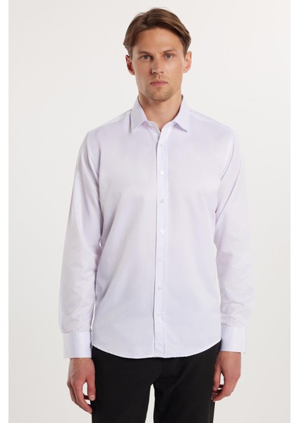 Modern Slim Fit Düz Saten Erkek Gömlek modelleri