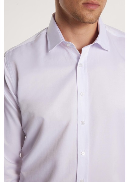 Modern Slim Fit Düz Saten Erkek Gömlek fırsatları