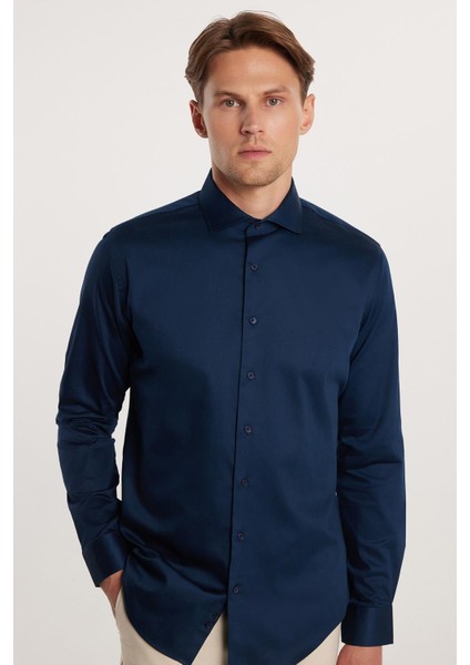 Slim Fit Koton Saten Premium Seri Erkek Gömlek - Tudors10 fiyatları