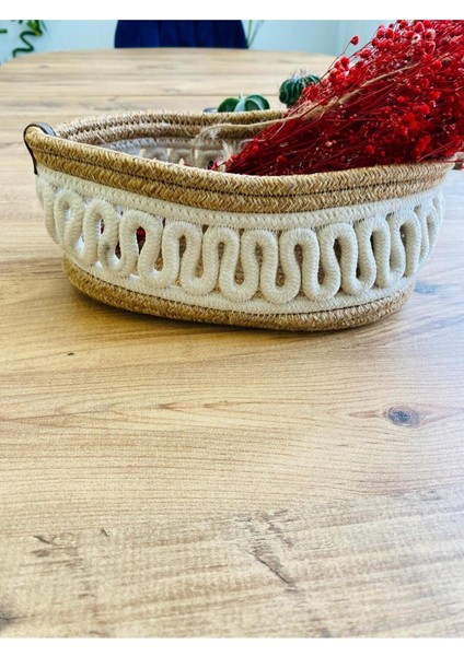Krem Hasır Sepet, Dolap İçi Düzenleyici, 30x20x10 cm, Jüt, 1 Parça fiyatları
