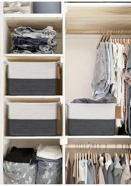 Şık Jüt Kare Kutu, Ofis, Ev ve Otel Dekorasyonu İçin Organizer Sepet, Siyah, 30x25 fiyatları