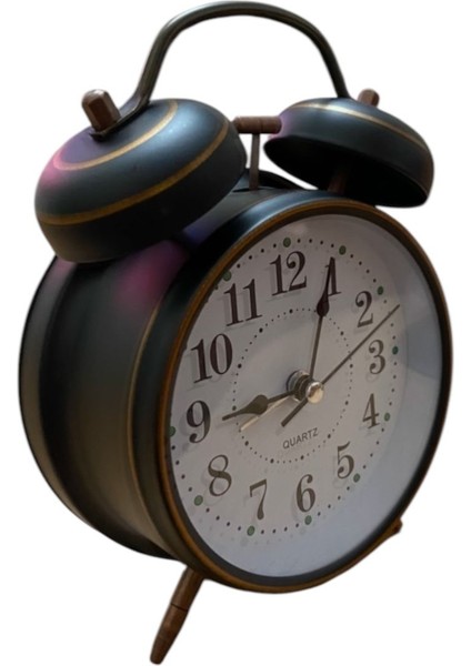 Retro Çift Çanlı Mekanik Çalar Saat – Güçlü Alarm, Şık Tasarım