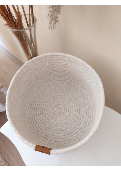 Şık ve kullanışlı ekru banyo düzenleyici sepet, 25x15 cm, tek parça modelleri