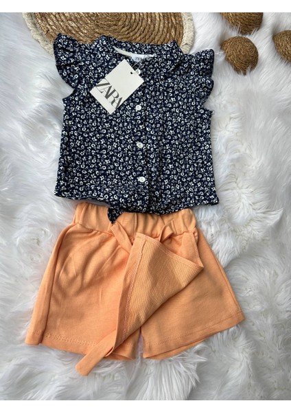 Kız Çocuk Gömlekli Şortlu Takım modelleri