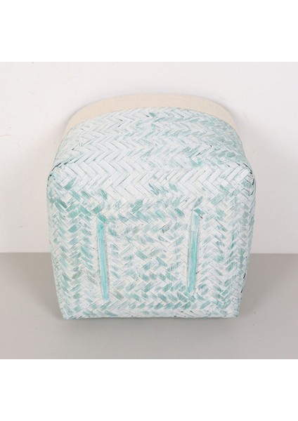 Şık mavi doğal bambu sepet, ev dekoru ve düzenleme için ideal 25x25x21 cm indirimleri