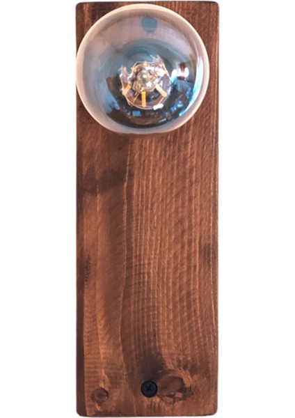 Doğal Ahşap Edison Rustik Salon Duvar Aplik Kütük Aplik Avize 40 cm