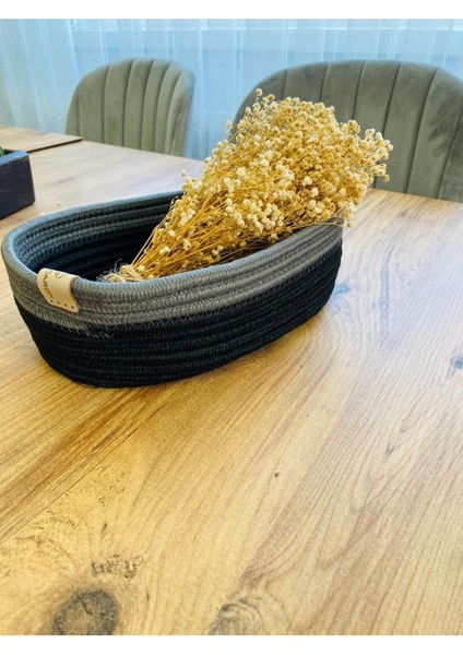 Hasır ve jüt saklama sepeti, çocuk odası düzenleyici, 30x20x10, siyah antrasit modelleri