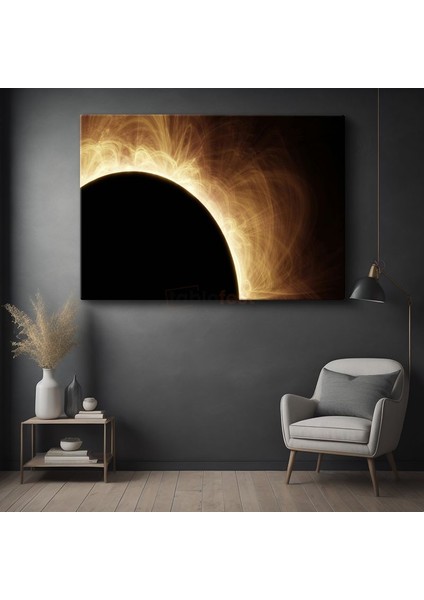 Kozmik Işık - Altın Parıltılı Göksel Olay Kanvas Tablo