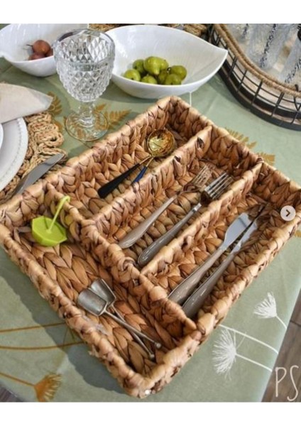 Doğal Hasır Organizer Sepet, Bohem Tarz, Muz Lifi Örgü, Dekoratif ve Şık Tasarım modelleri