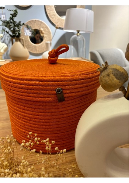 Turuncu Çok Amaçlı Kapaklı Düzenleyici Sepet ve Saksılık, 26-20, Küçük Boy fiyatları