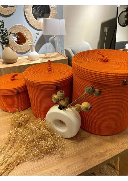 Turuncu Çok Amaçlı Kapaklı Düzenleyici Sepet ve Saksılık, 26-20, Küçük Boy indirimleri