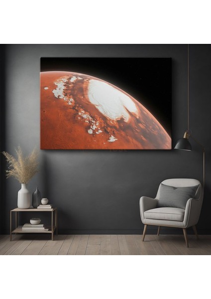 Mars Manzarası - Kızıl Gezegenin Kutup Bölgesi Kanvas Tablo
