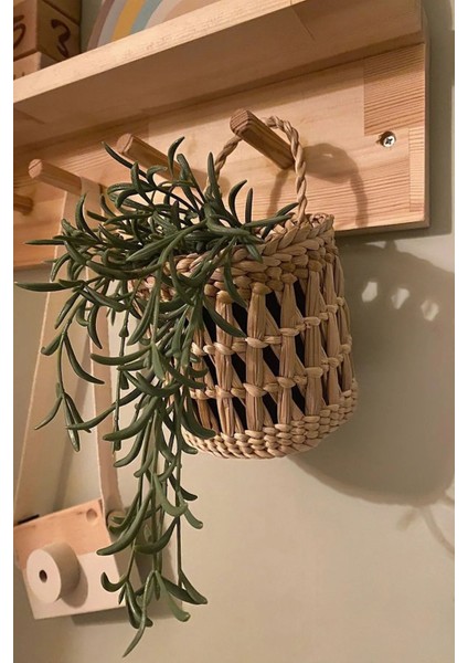 Dekoratif Hasır Duvar Sepeti 10x10 cm, Kahverengi, Şık ve doğal dekorasyon ürünü fiyatları