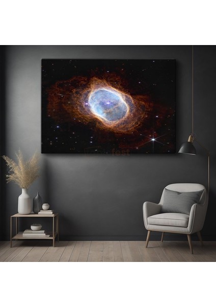 Kozmik Ateş - Yıldızlar Arasında Parlayan Nebula Kanvas Tablo