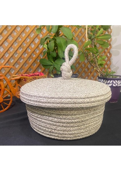 El Dokuma Çok Amaçlı Sepet, Banyo, Mutfak ve Makyaj Organizeri, Bej, Küçük indirimleri