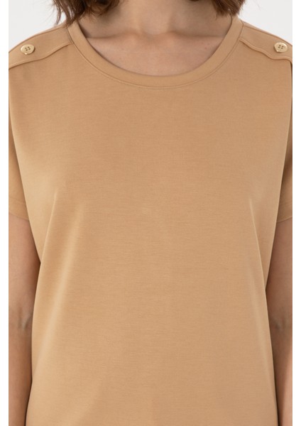 Kadın Camel Tişört 50300737-VR015