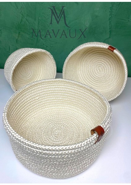 El Dokuma Jüt Hasır Sepet Takımı, Çok Amaçlı Organizerler, Bej Renk, Dayanıklı ve Şık modelleri