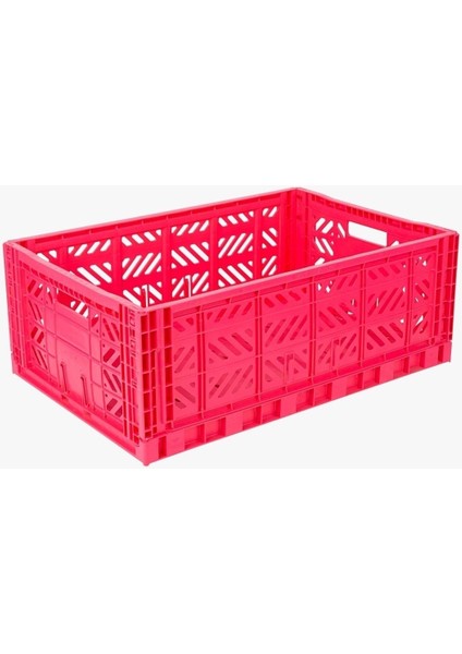 Katlanabilir Saklama Kutusu, Siyah Pembe, Pratik ve Şık, 60x40 cm