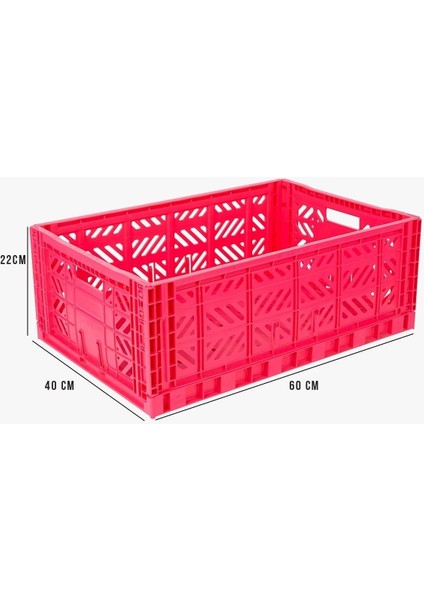 Katlanabilir Saklama Kutusu, Siyah Pembe, Pratik ve Şık, 60x40 cm fırsatları