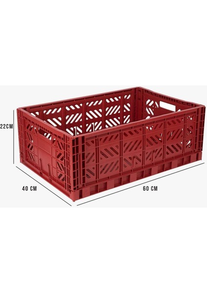Katlanabilir Kasa, Kırmızı, Modern ve Kullanışlı, 60x40 cm fırsatları