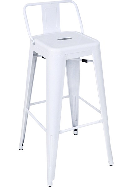 Tolix Sırtlı Metal Bar Tabure