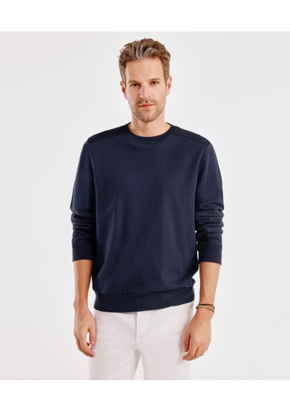 Triko Detaylı Sweatshirt