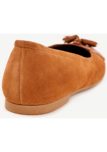 Püskül Detaylı Deri Babet modelleri