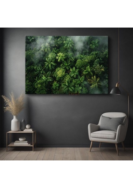 Yağmur Ormanı - Yeşilin Binbir Tonu Kanvas Tablo