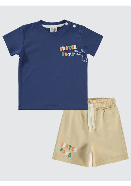 Erkek Bebek Takım 3'lü Set 6-18 Ay Lacivert fırsatları