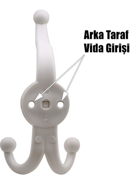 Askılık Portmanto Vestiyer Banyo Dolap Elbise Askısı Sert Plastik 5 Adet fırsatları