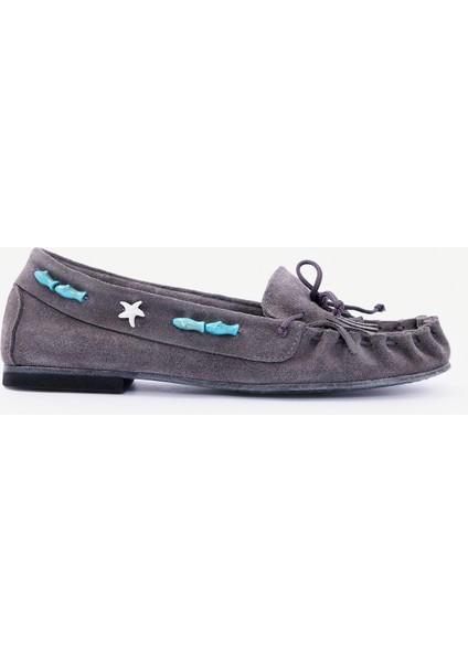 Aksesuar Detaylı Deri Loafer