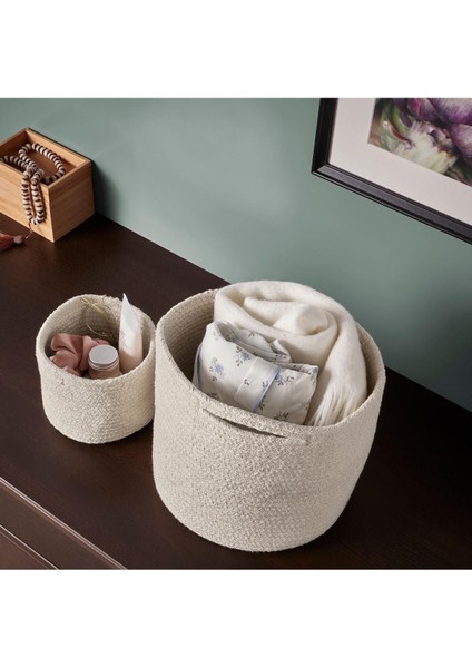 Doğal Ahşap 25x23 cm Şık Yemek Sepeti, Kumaş, Pembe Renk, Parça Sayısı: 1 fiyatları