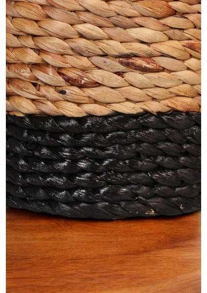 El yapımı doğal su sümbülü sepeti, dayanıklı ve çok amaçlı, 30x32cm bej renkli modelleri