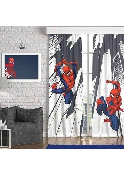 Spiderman In The Night İkili Fon Perde