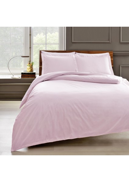 Basic Ranforce Çift Kişilik Nevresim Pembe