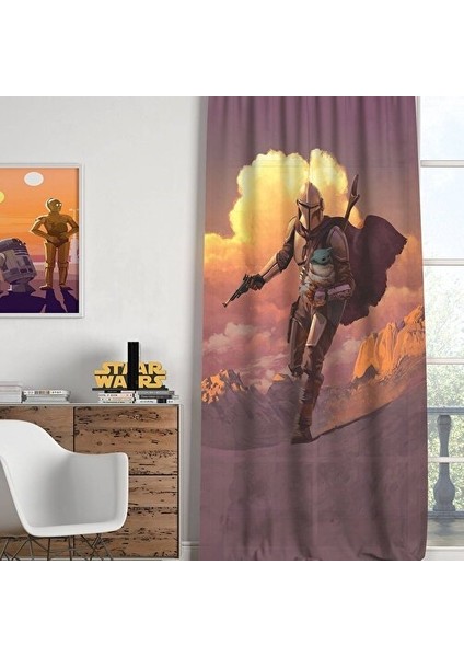Star Wars The Mandalorian Tekli Fon Perde