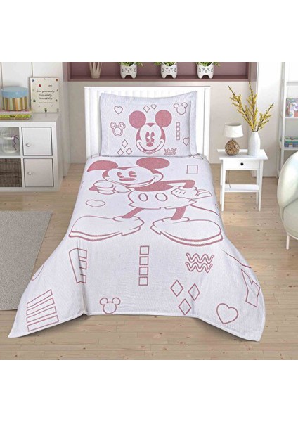 Disney Mickey Mouse Lisanslı Jakar Yatak Örtüsü