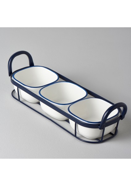 Arlina Porselen-Metal 38,5x12,5x10 cm Sunum Seti