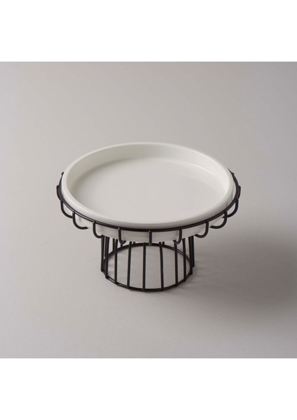 Arlina Porselen-Metal 20,5x20,5x11,5 cm Ayaklı Tabak