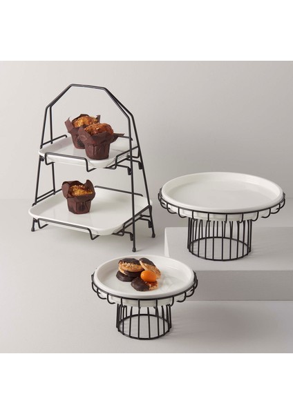 Arlina Porselen-Metal 20,5x20,5x11,5 cm Ayaklı Tabak fiyatları