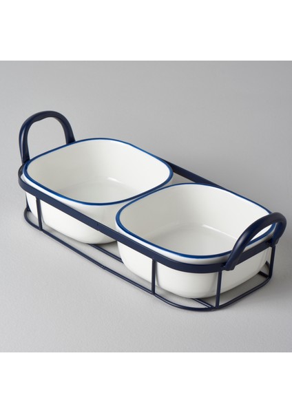 Arlina Porselen-Metal 36x16x10,6 cm Sunum Seti