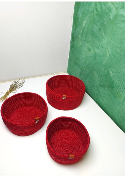 El Dokuma Kırmızı Hasır Sepet Takımı, Çok Amaçlı ve Şık Tasarım modelleri