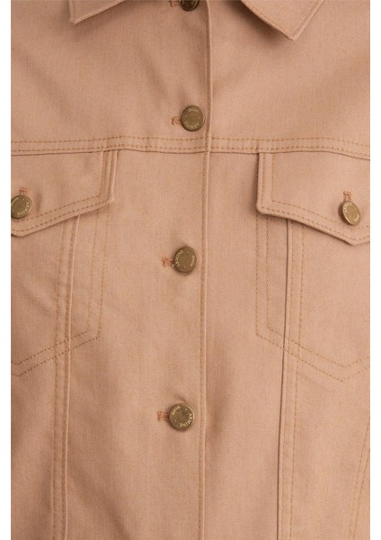 Kısa Denim Ceket 24Y5405 Camel