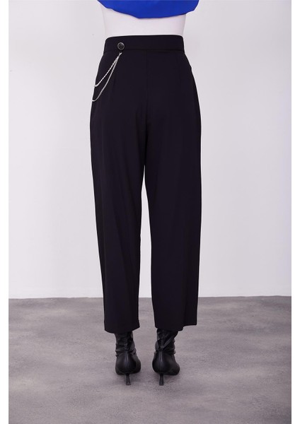 Zincir Detaylı Pantolon 23K2503 Siyah indirimleri