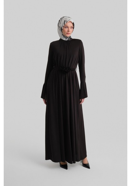 Vatkalı Elegance Elbise 24Y9823 Siyah