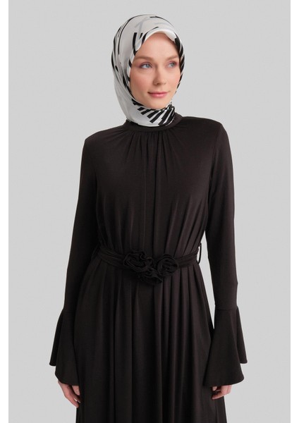 Vatkalı Elegance Elbise 24Y9823 Siyah