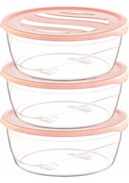 Şeffaf 3'lü yuvarlak ev dekor seti, turuncu, şık ve kullanışlı aksesuarlar