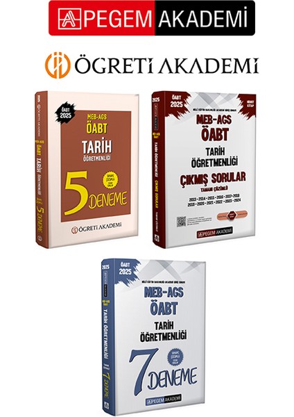 PEGEM AKADEMİ 2025 MEB AGS ÖABT Tarih Öğretmenliği Tamamı Çözümlü